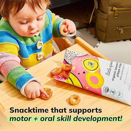 Miniatura 7 de Little Spoon Banana Pitaya - Puffs derretibles para bebés, sorgo de quinua de maíz orgánico, sin arroz, sin bocadillos de azúcar añadido, fomenta la