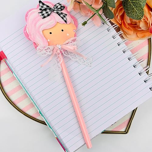 Miniatura 5 de Adorno hecho a mano para lápiz, adorno para bolígrafo, para niñas y amantes de la escritura, aplique en goma eva. adorable adorno de niña para