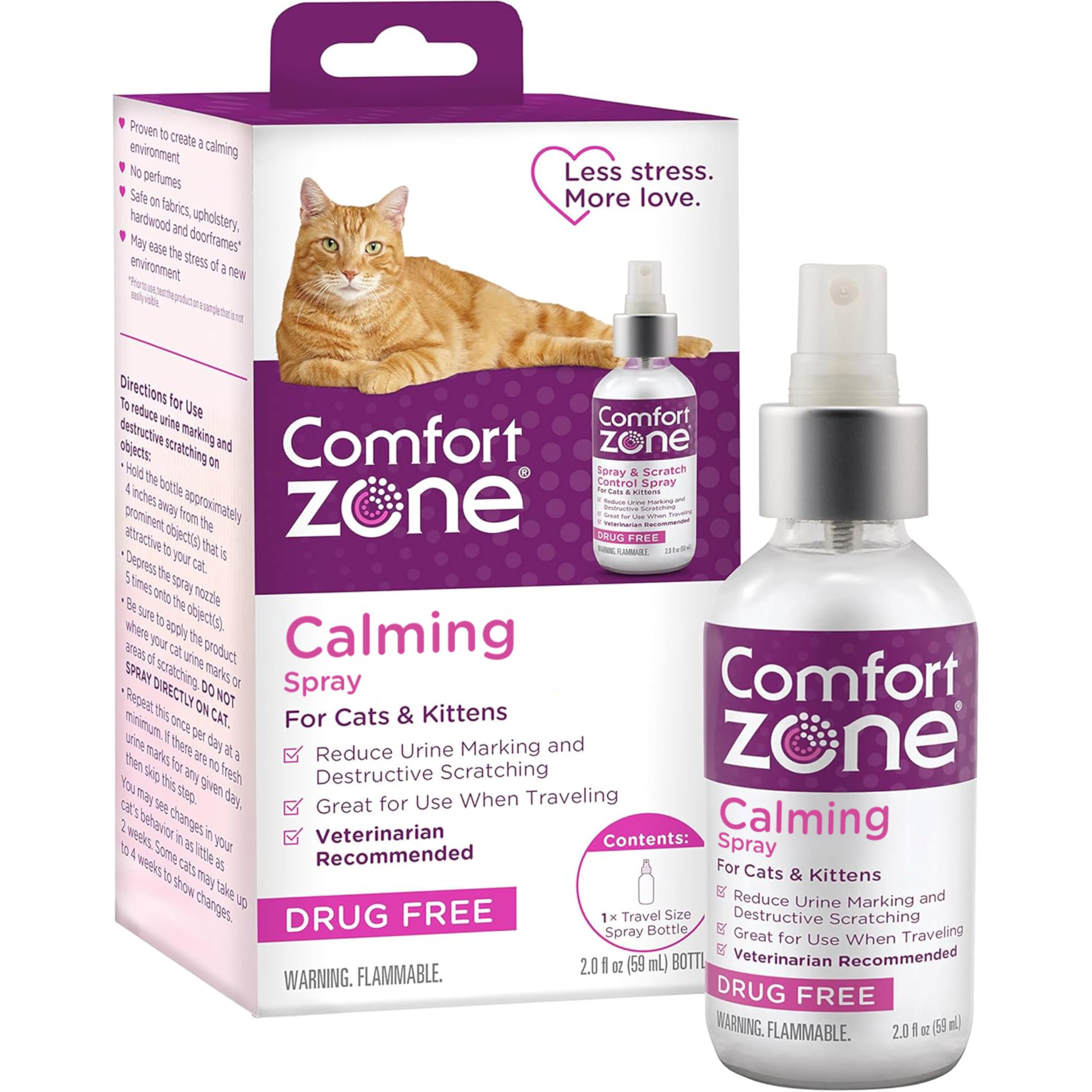 Comfort Zone Spray & Scratch Control Cat Calming Spray, 2 oz-picture-41