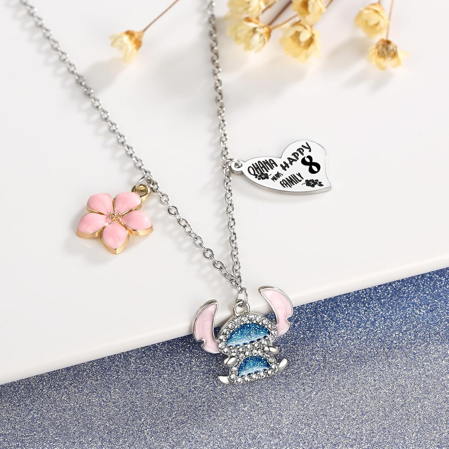 Birthday Gifts Necklace for Women Old Ohana Stitch-Shape Stuff Necklaces for Daughter Niece Granddaughter - Image 4