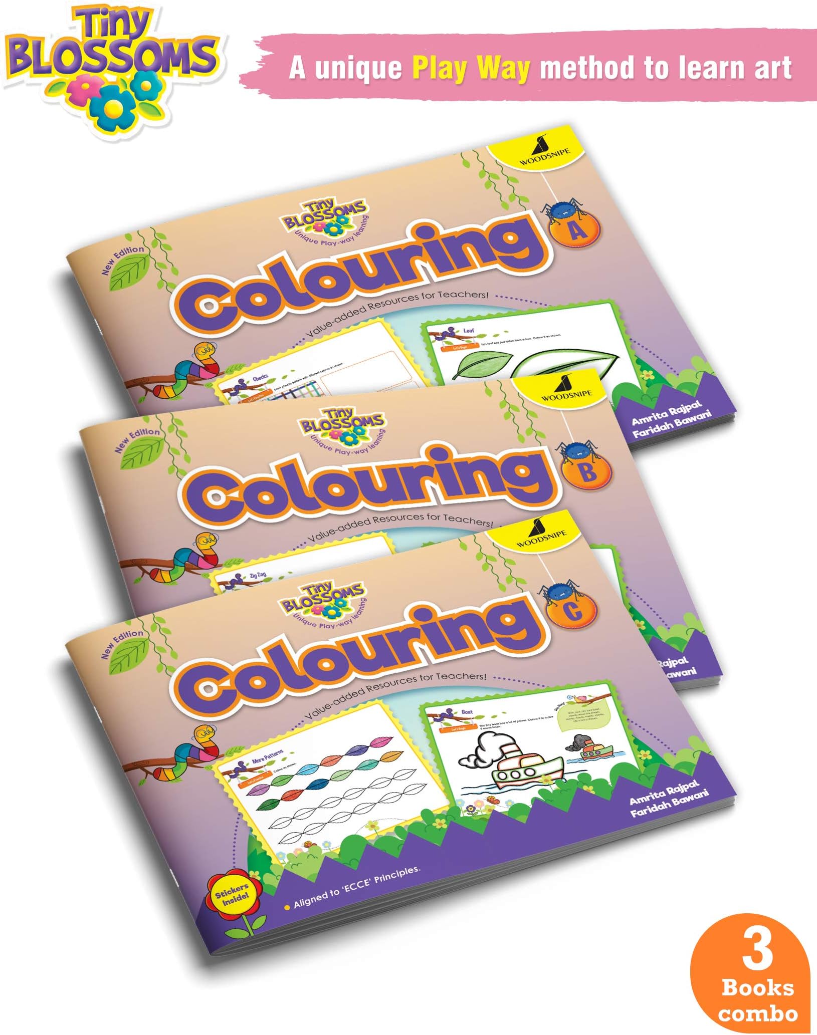 Drawing and Colouring for Kids | Tiny Blossoms | 3 - 7 Years | Learn How to Draw, Join the Dots, Colouring Patterns | Art and Craft Activity | 3 Books