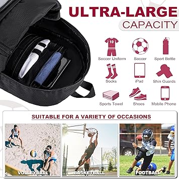 Himal Outdoors Soccer Bag-Backpack for Soccer,Backpack for Football & Volleyball & Handball,Sports Bag with Separate Cleat