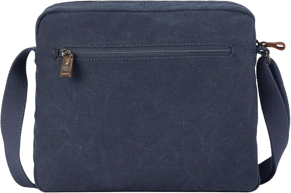 Troop London TRP0234 Classic Canvas Across Body Bag Denim