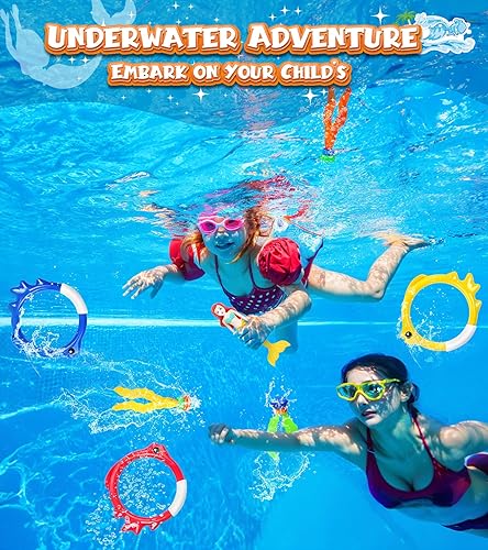 Miniatura 4 de Juguetes de piscina para niños, juguetes de sirena para natación, buceo, piscina para niñas pequeñas, juegos de pelota de agua de hundimiento