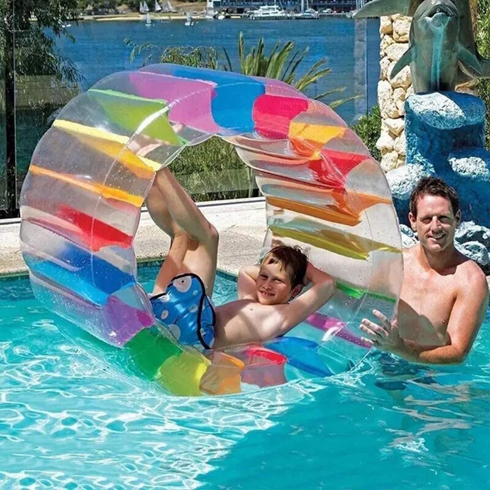 Aufblasbares Floß für Wasserspiele im Freien – ideal für die ganze Familie, ob im Garten, auf der Wiese, am Strand oder am Pool, Sommer, drinnen wie draußen.