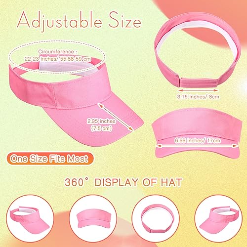 Miniatura 2 de Silkfly 36 Pack Sun Visor Hats Adjustable Sports Athletic hat UV Protection Sun Visor Cap for Men Women Tennis Running Golf