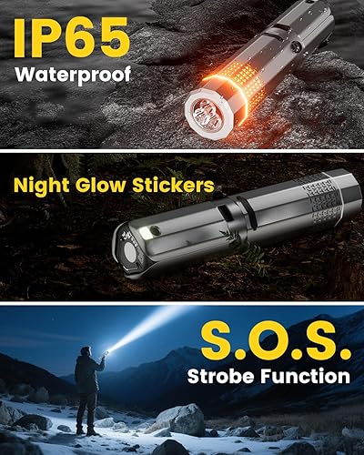 Miniatura 5 de Linterna de camping telescópica  Luz de camping con base magnética de batería de 12000 mAh, 3 modos de luz, LED recargable impermeable para