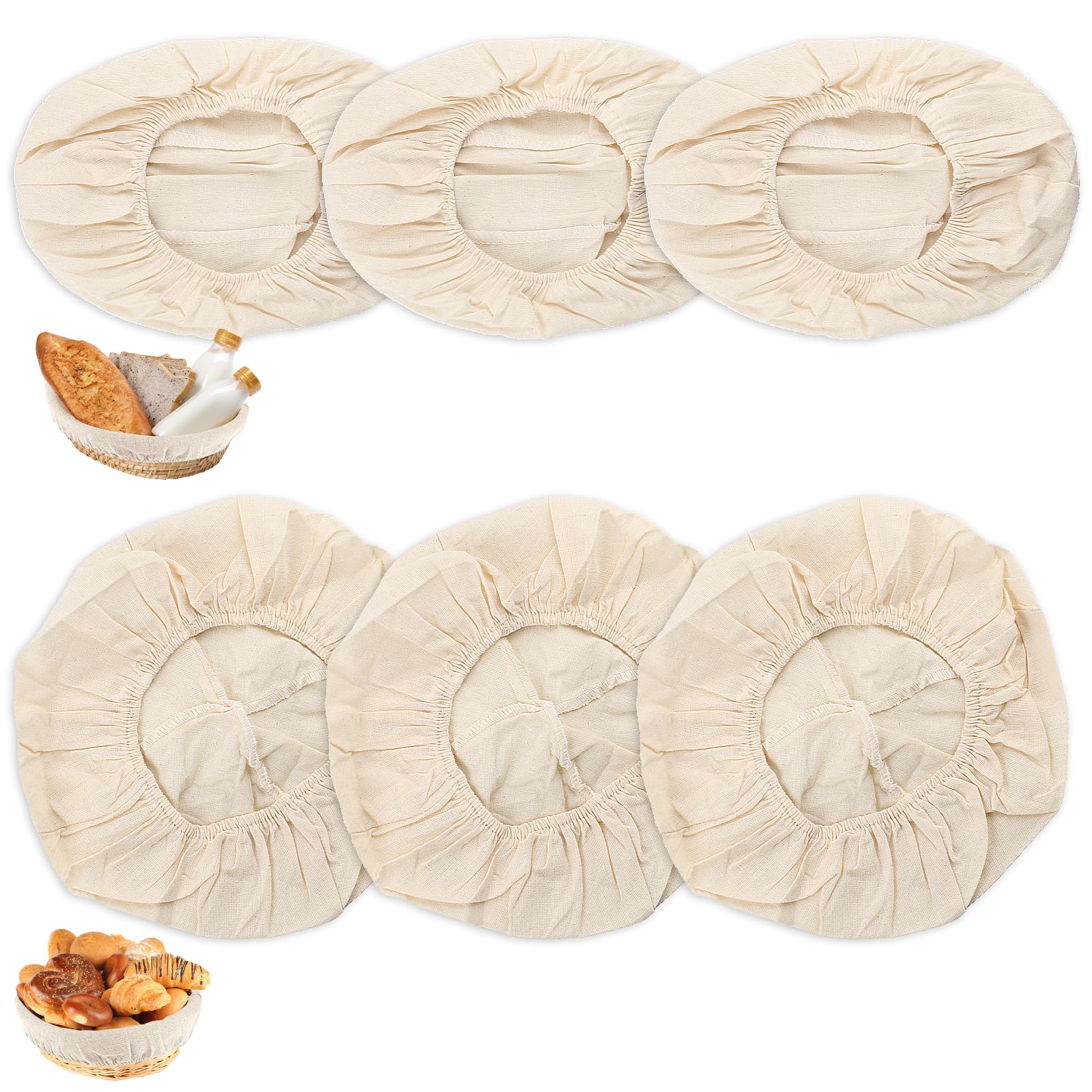 4 Pièces Insert En Lin Pour Banneton à Pain - 2 Rondes + 2 Ovales, Accessoires Boulangerie Levain