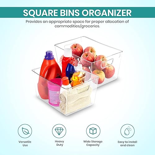 Miniatura 7 de Utopia Kitchen Organizador transparente o contenedores de almacenamiento, paquete de 4 organizadores de despensa y contenedores de almacenamiento