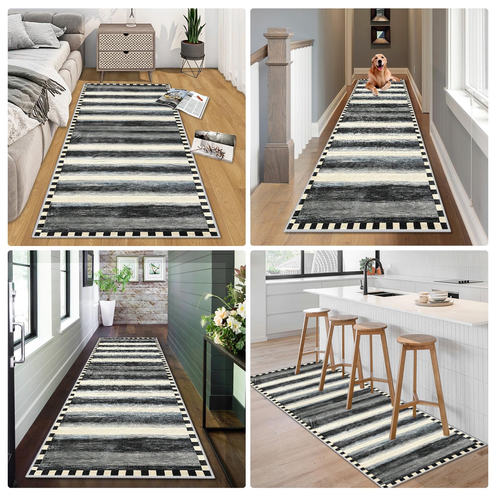 Tappeto Passatoia Corridoio Antiscivolo per Cucina 40 x 200 cm