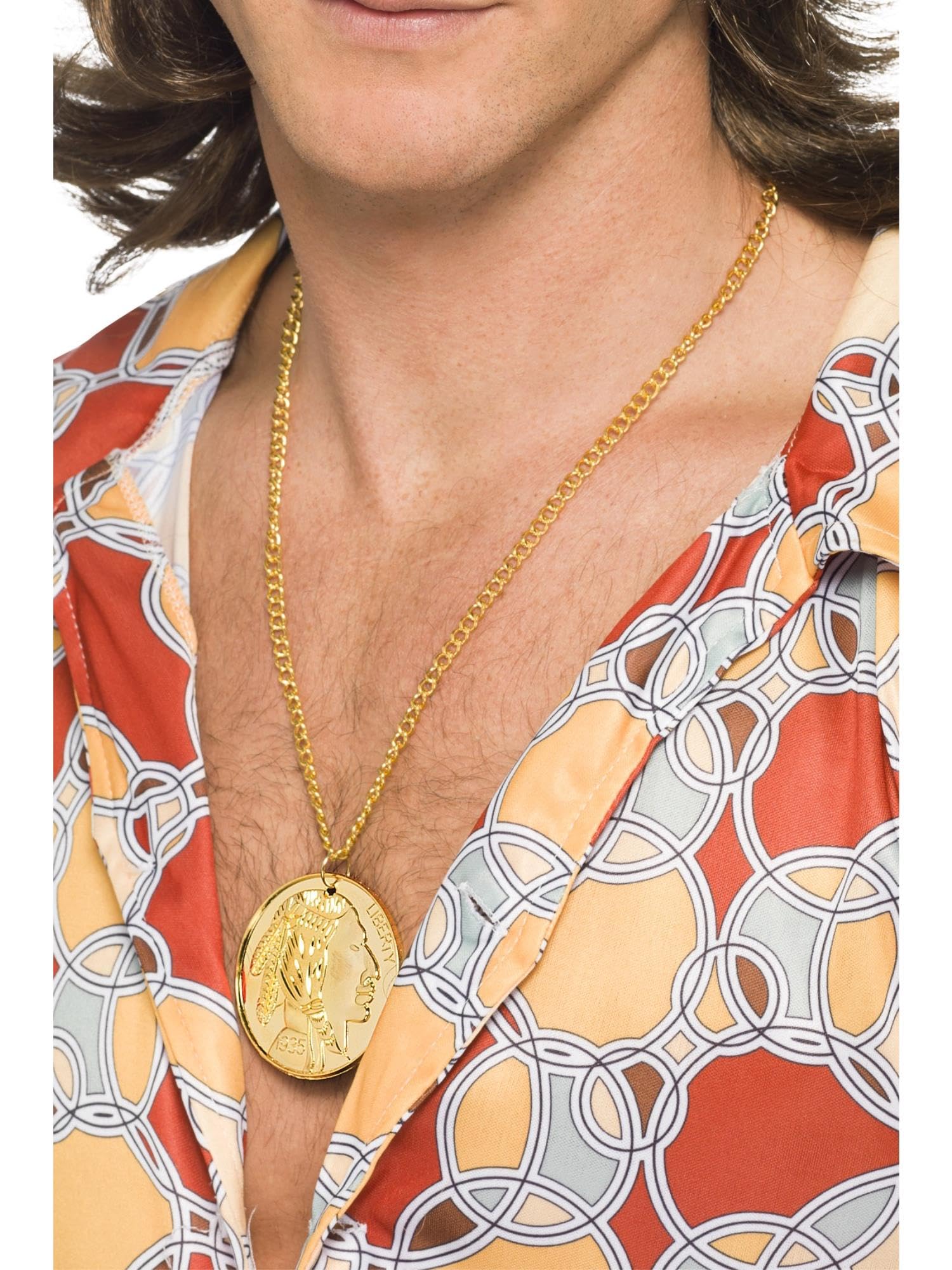 Smiffys Metal Medallion On Chain Size: One Size