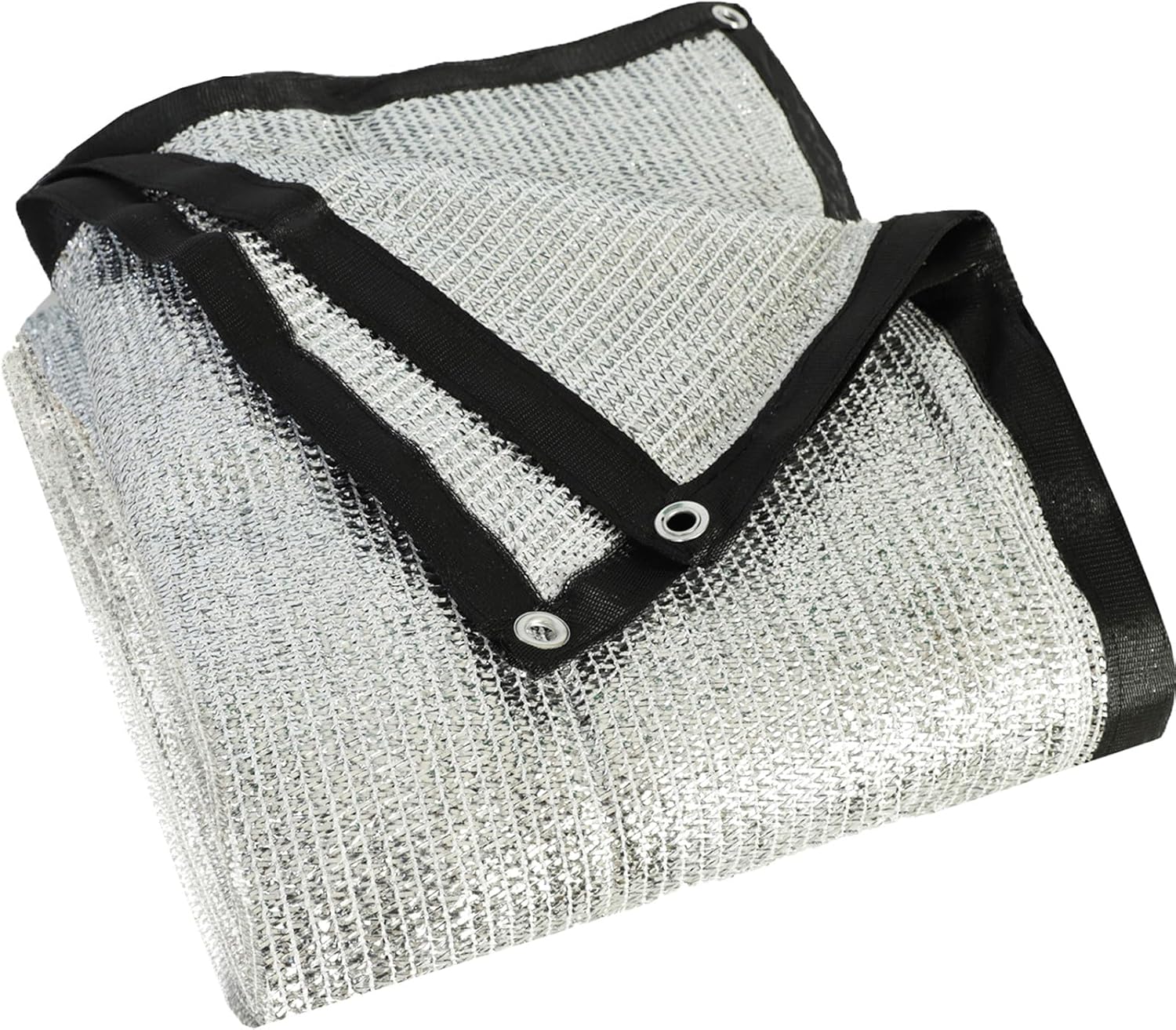 85% Aluminum Foil Shade Cloth with Grommets,6.5ft x 6ft, Mesh Sun Block Fabric Cover, Canopy, Privacy Screen for Outdoor Patio, Garden, Backyard, Silver