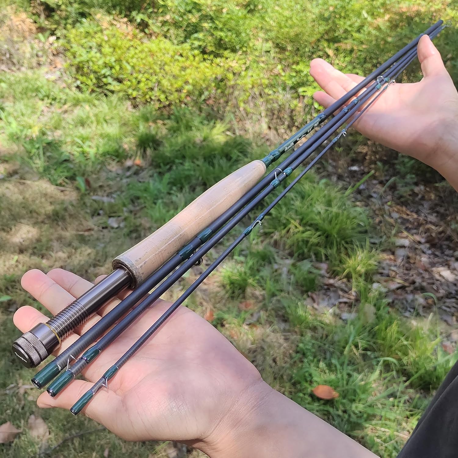 Aventik Fly Fishing Rod with Tube,4 Pieces,9FT 5wt,9FT 8wt, Carbon Fiber Fast Action Ultra-Portable Fly Rod for Traveling(Troutflow Series)