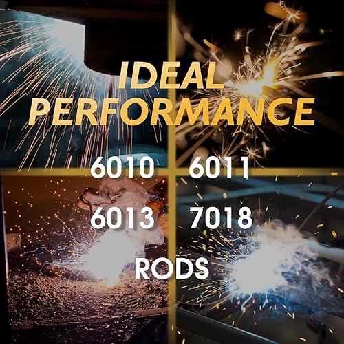 Miniatura 2 de TOOLIOM Soldador de palo 195A 110220V de elevación de doble voltaje TIG Soldador LCD Pantalla LCD Inversor IGBT con arranque en caliente Arc Force