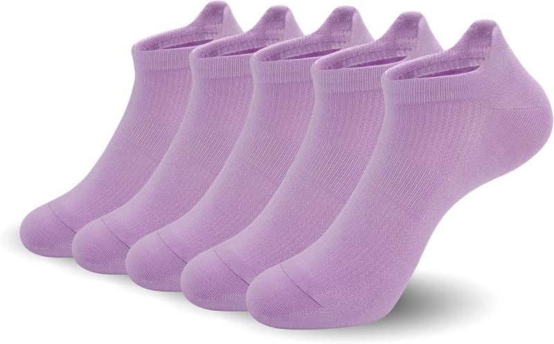 SERISIMPLE Women Ultra Thin Socks Viscose Bamboo Low Cut No Show Ventilating Ankle Anti Odor Arch Support Mesh Socks 5 Pairs