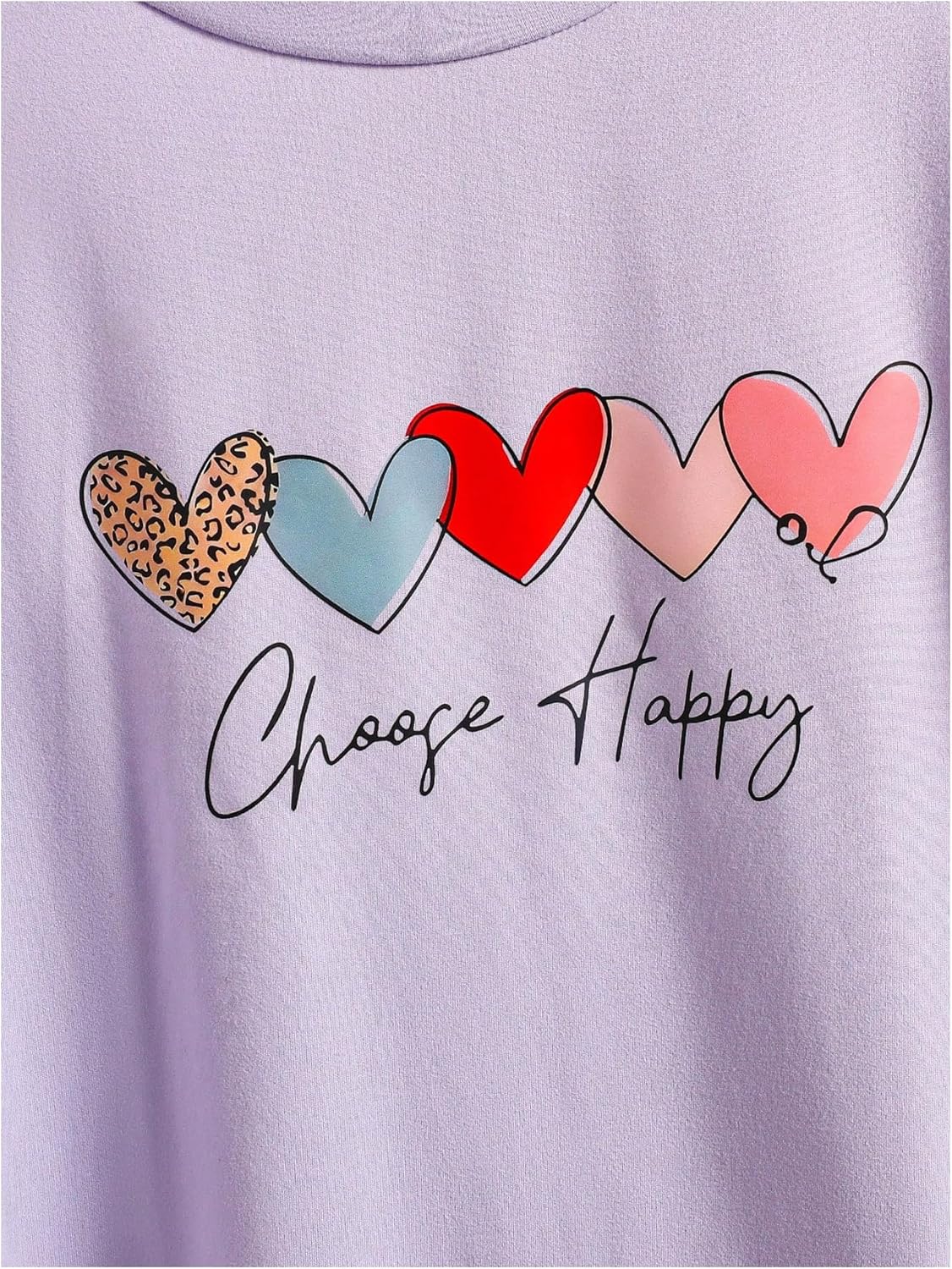 Girl's Heart Graphic Tees Striped Long Sleeve 2 in 1 T Shirts Crew Neck Cute Tee Tops - Image 4