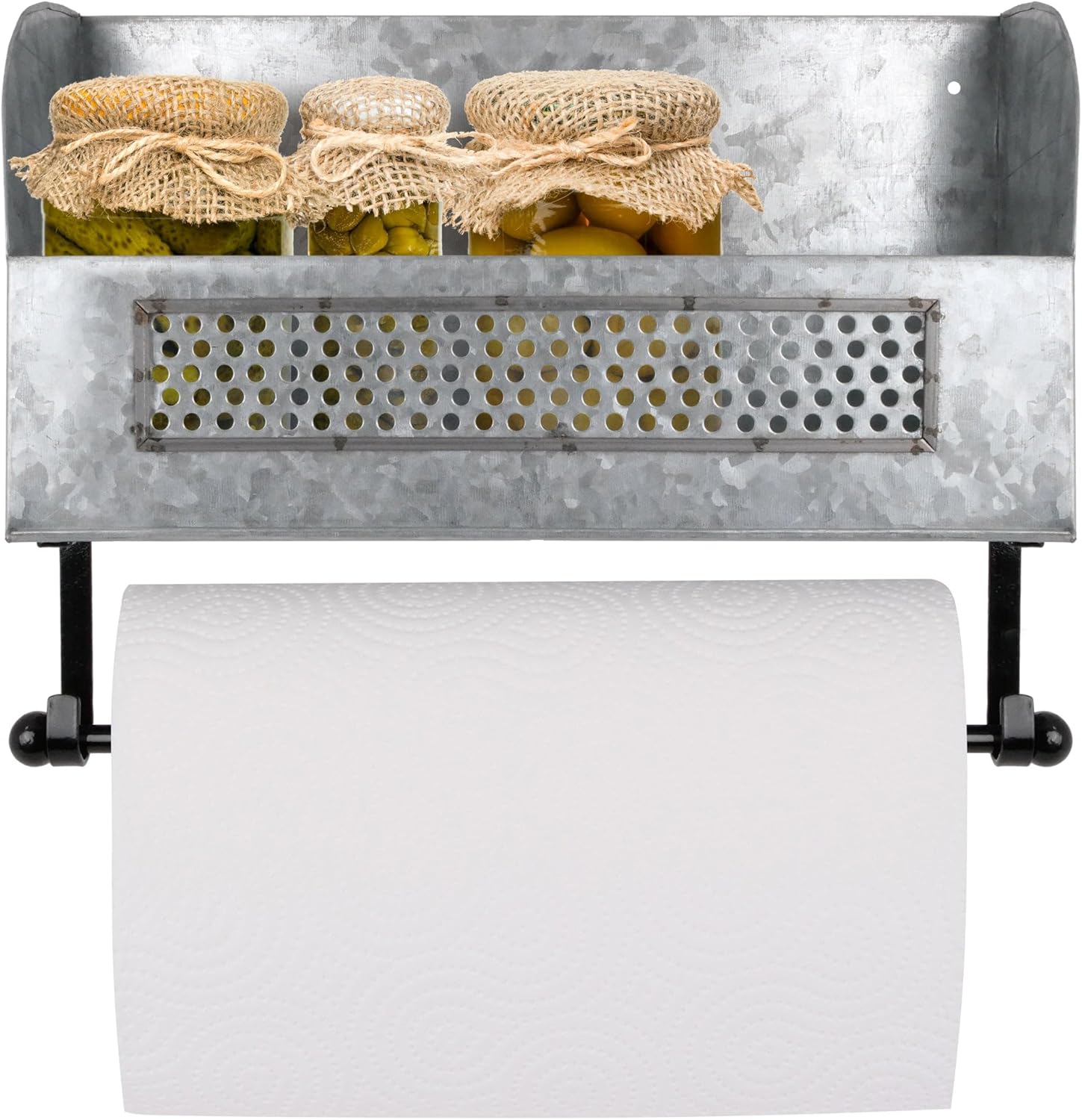 Farmhouse Paper Towel Holder with Shelf Wall Mount Comoros Ubuy