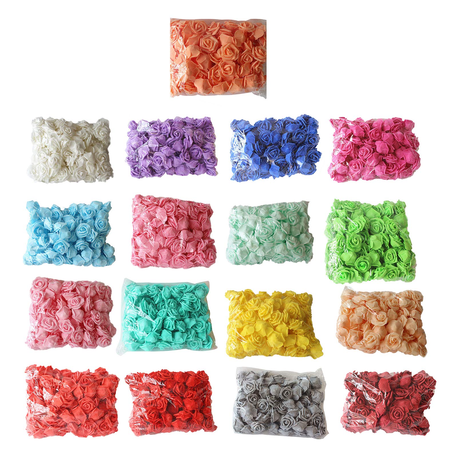 Fleur Artificielle, 100pcs Fleur Artificielle Belle Couleur Unie PE