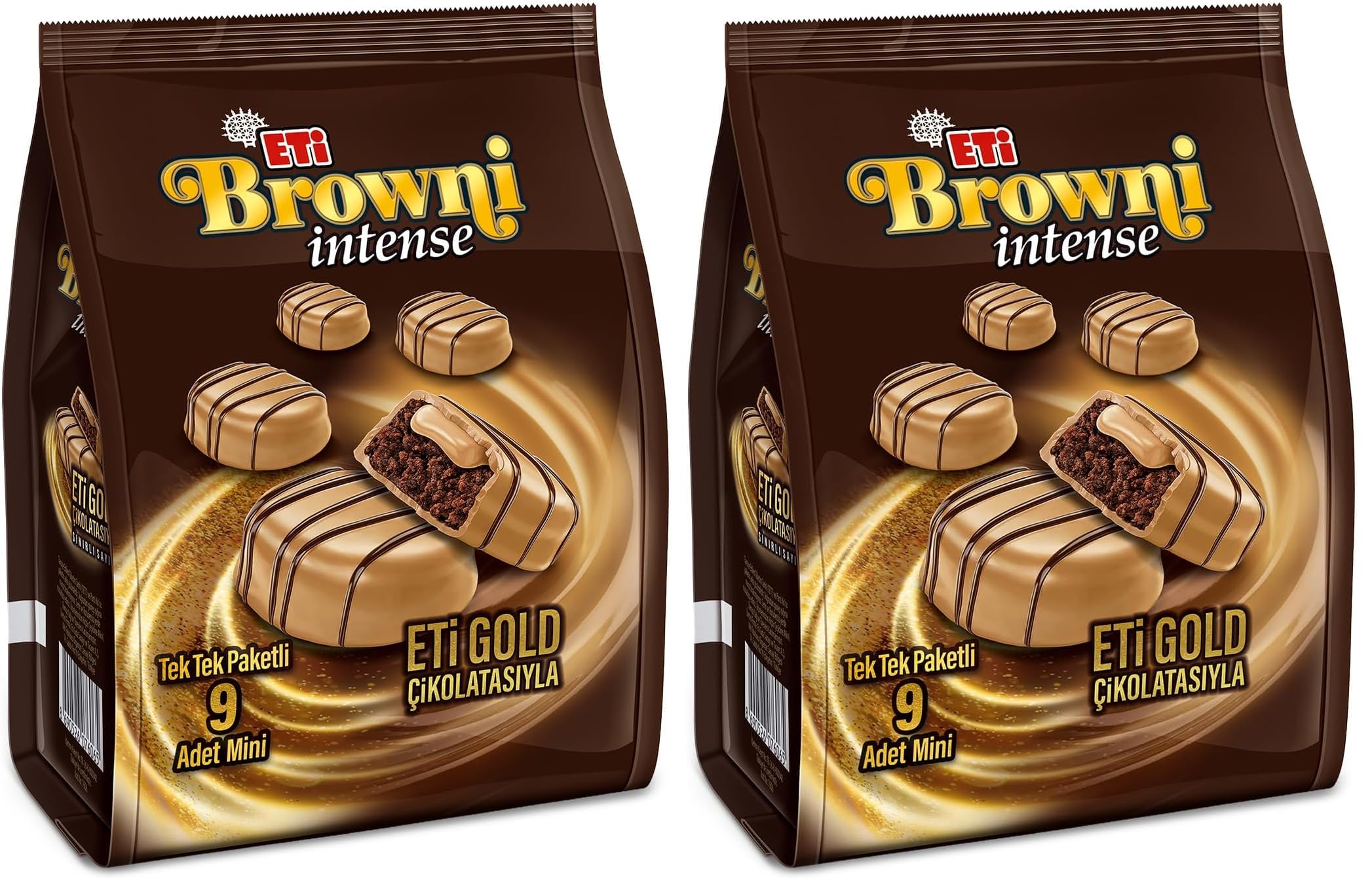 Eti Browni Intense Mini Gold Çikolatalı Kek 135 g x 12 Adet (2 paketi)