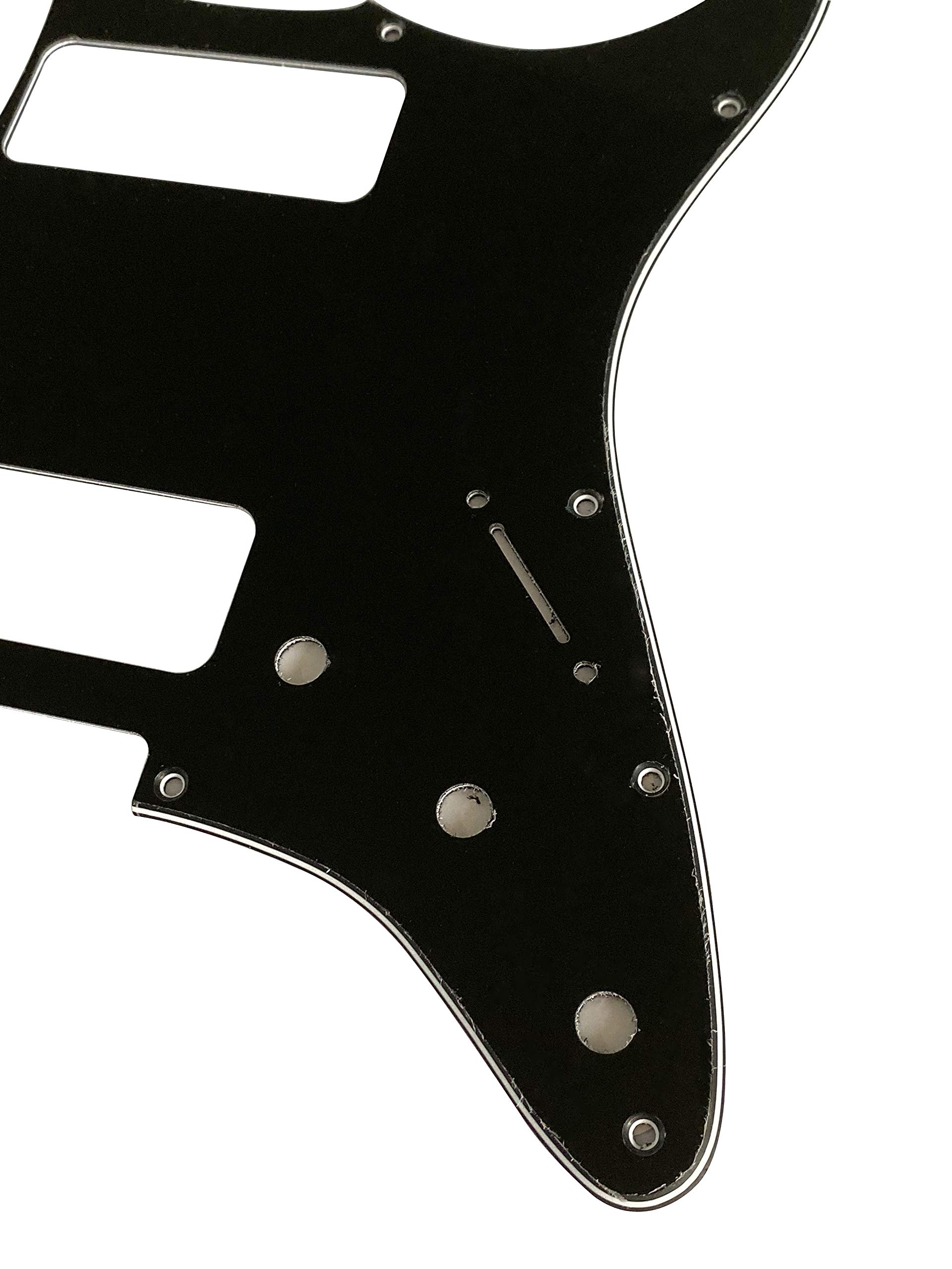 For Fender Stratocaster Strat P90 2 Pickup Guitar Pickguard (3 Ply Black)