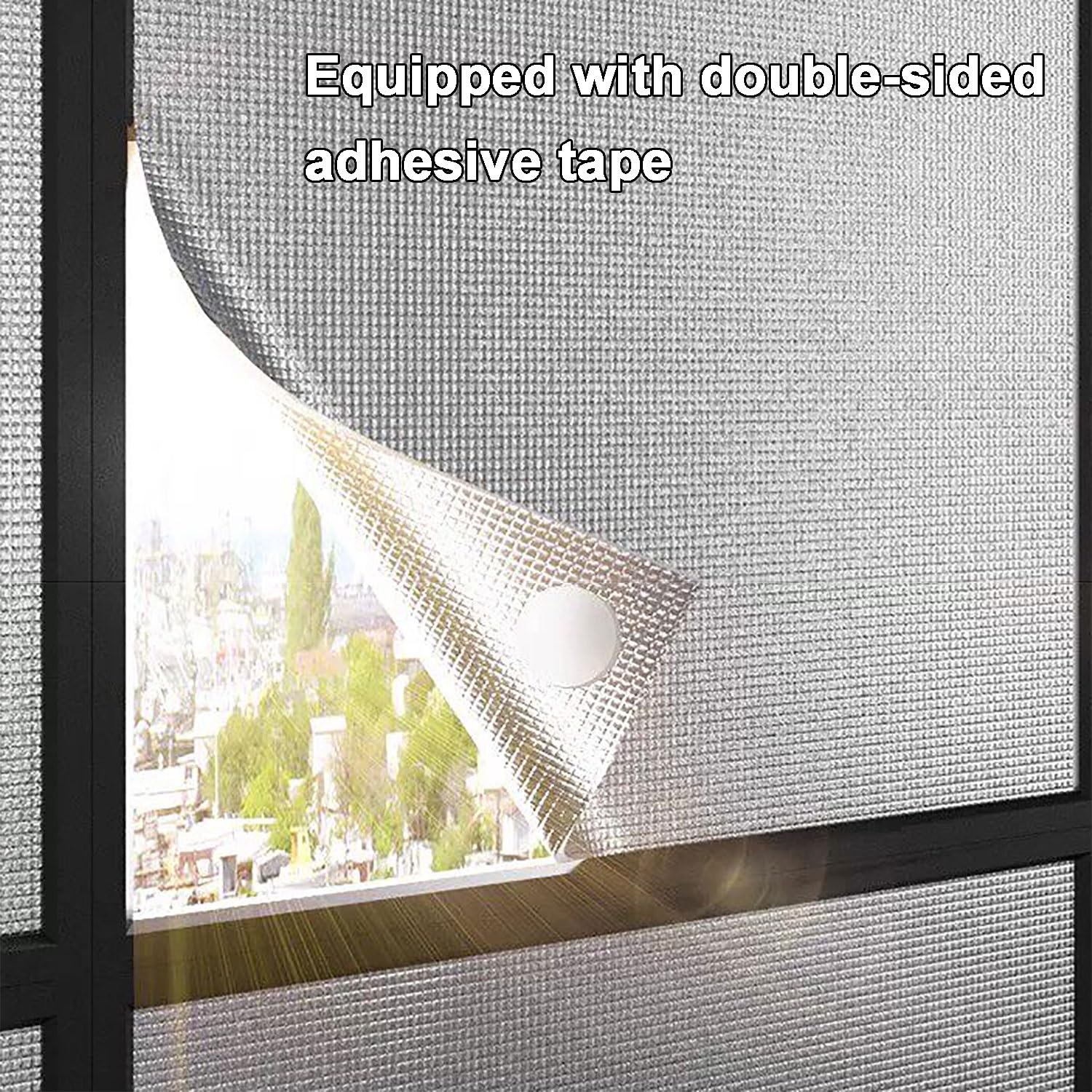 Doppia pellicola isolante for finestre in foglio di alluminio | 1x (1-20) m for il camper: pellicola riflettente for la privacy(1x18m/3.3x59ft)