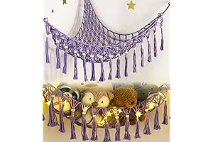 Purple Paradise for Your Furry Friends: Stuffed Animal Hammock with LED Light