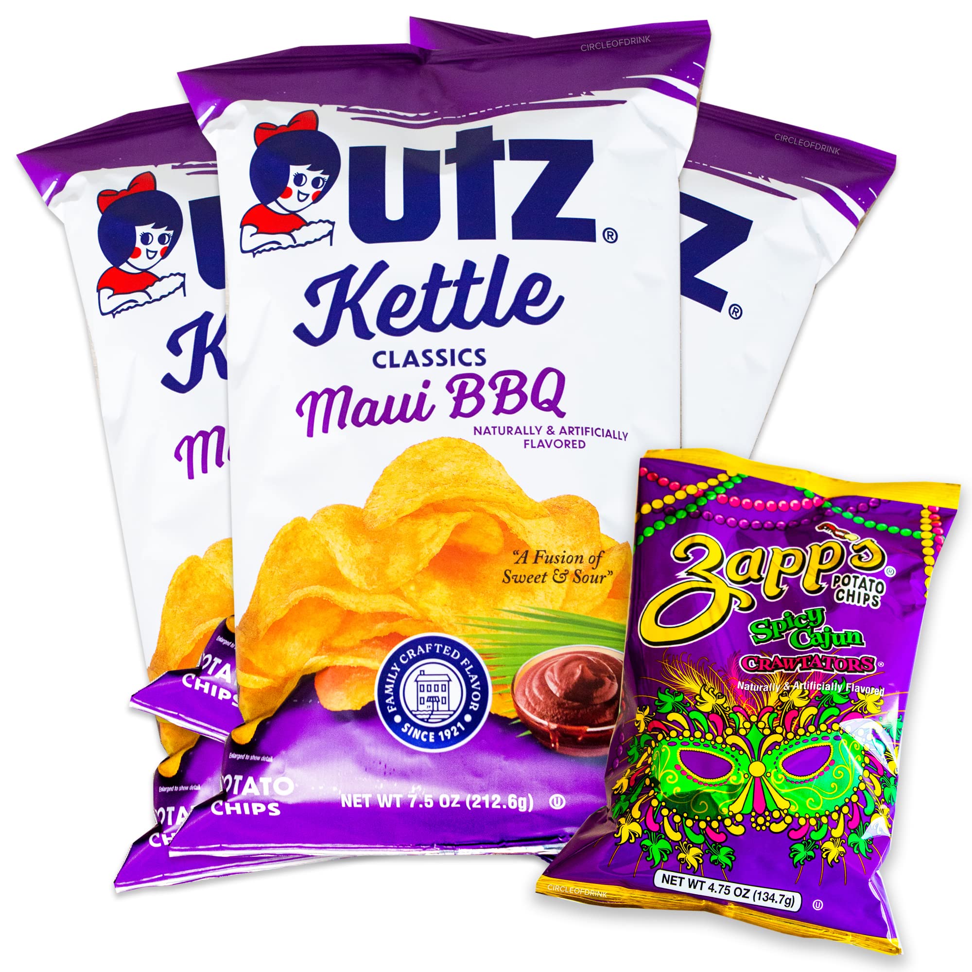 Amazon.com: Utz Maui BBQ Kettle Chips (3. 7.5oz bags) - Sweet and