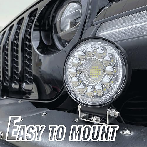 Miniatura 2 de Cápsula de luces LED redondas para todo terreno, luces antiniebla, 4.5 pulgadas, 2 piezas, combo de iluminación todoterreno, luz de trabajo de