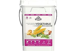 Emergency Food Supply EBT Eligible: Freeze Dried Vegetable Variety Pack 4-Gallon Kit