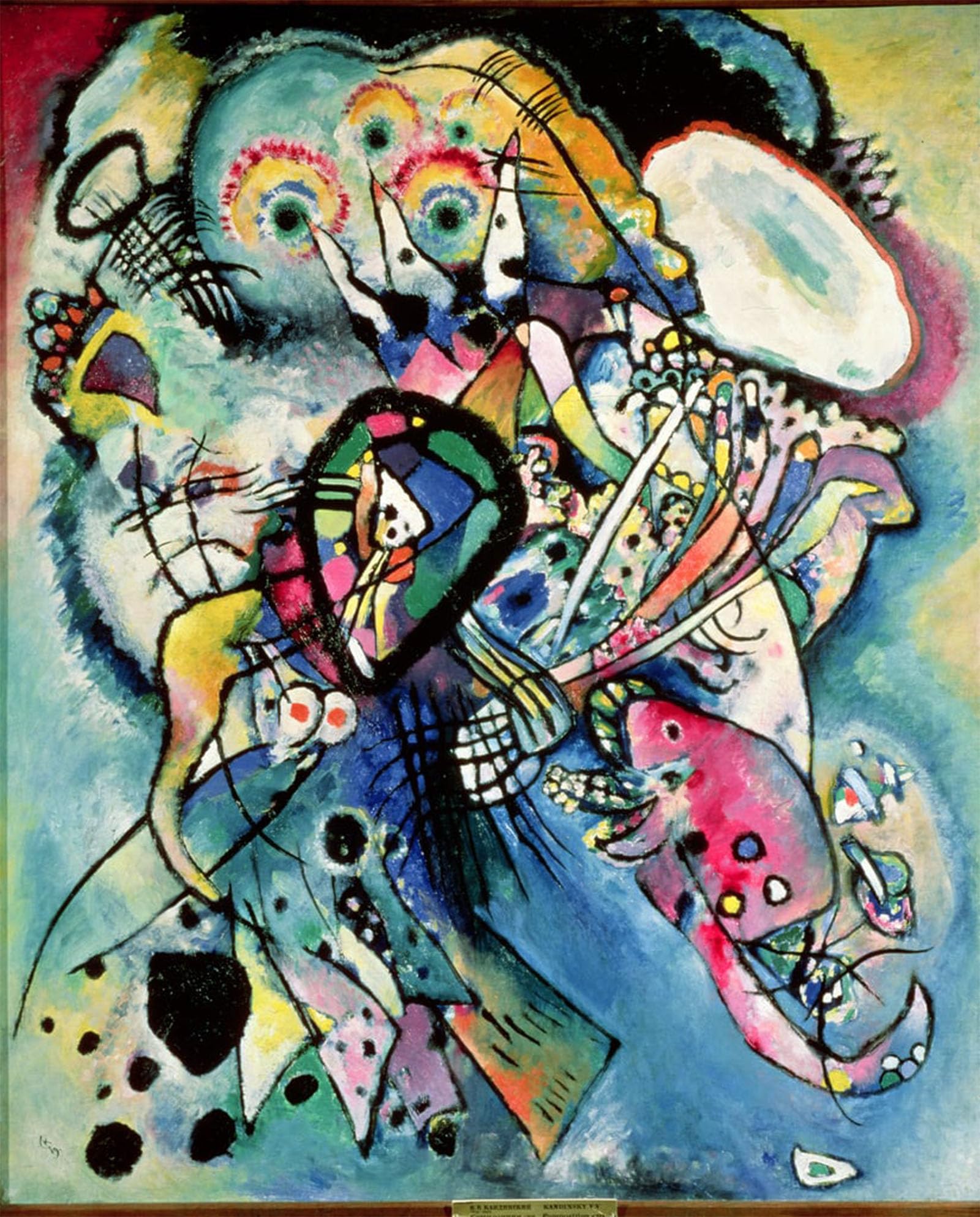 POSTERIIk Vintage Print Pop Art Landscape Artwork Composition by Wassily Kandinsky Art Prints for Office Home Decor 60x90cm