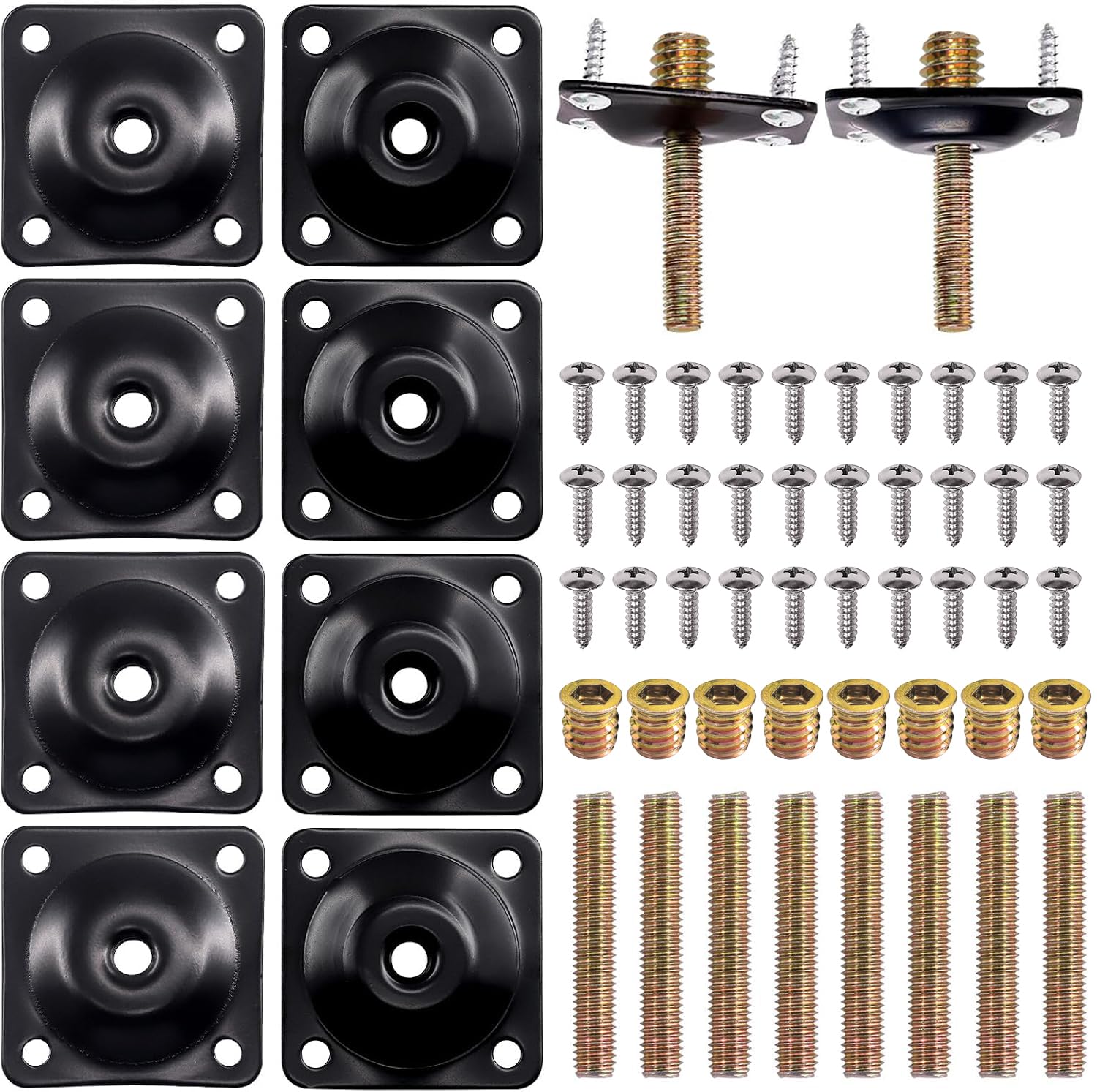Amazon.com: Swpeet 8 Sets Black 12 Degree + Flat Angled Leg