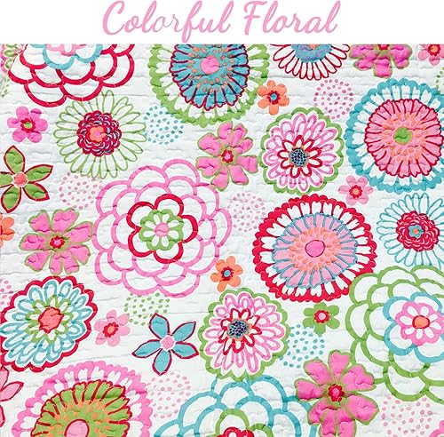 Miniatura 4 de Cozy Line Home Fashions Juego de colchonetas Coverlet rosado dos multicolorfantasía Mariah Full Queen