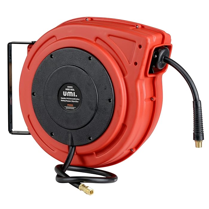 Buy Amazon Brand Umi Air Hose Reel Retractable 9.5mm x 20m Premium