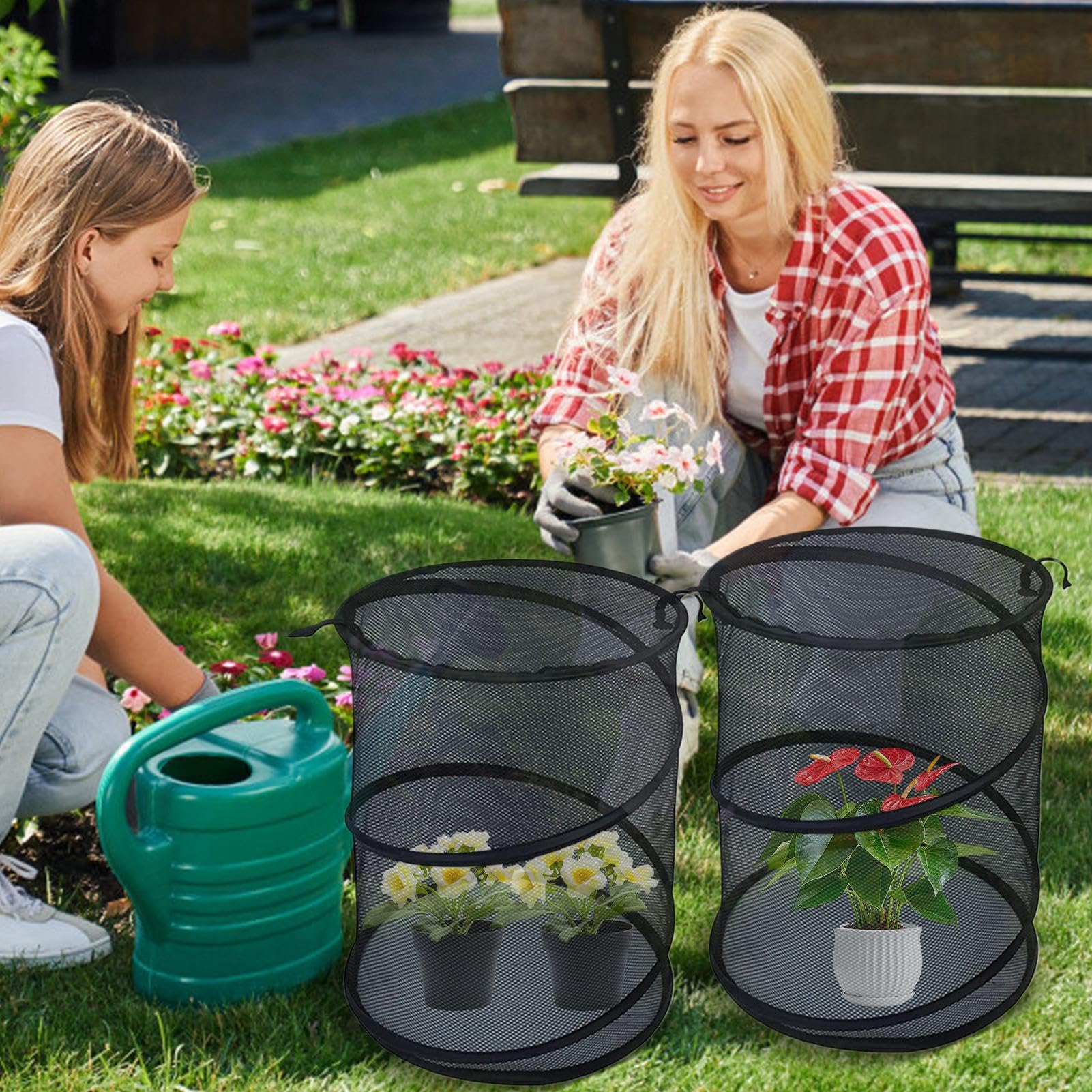 Housse en Filet pour 4 Pièces Pliable Installation Facile avec Piquets