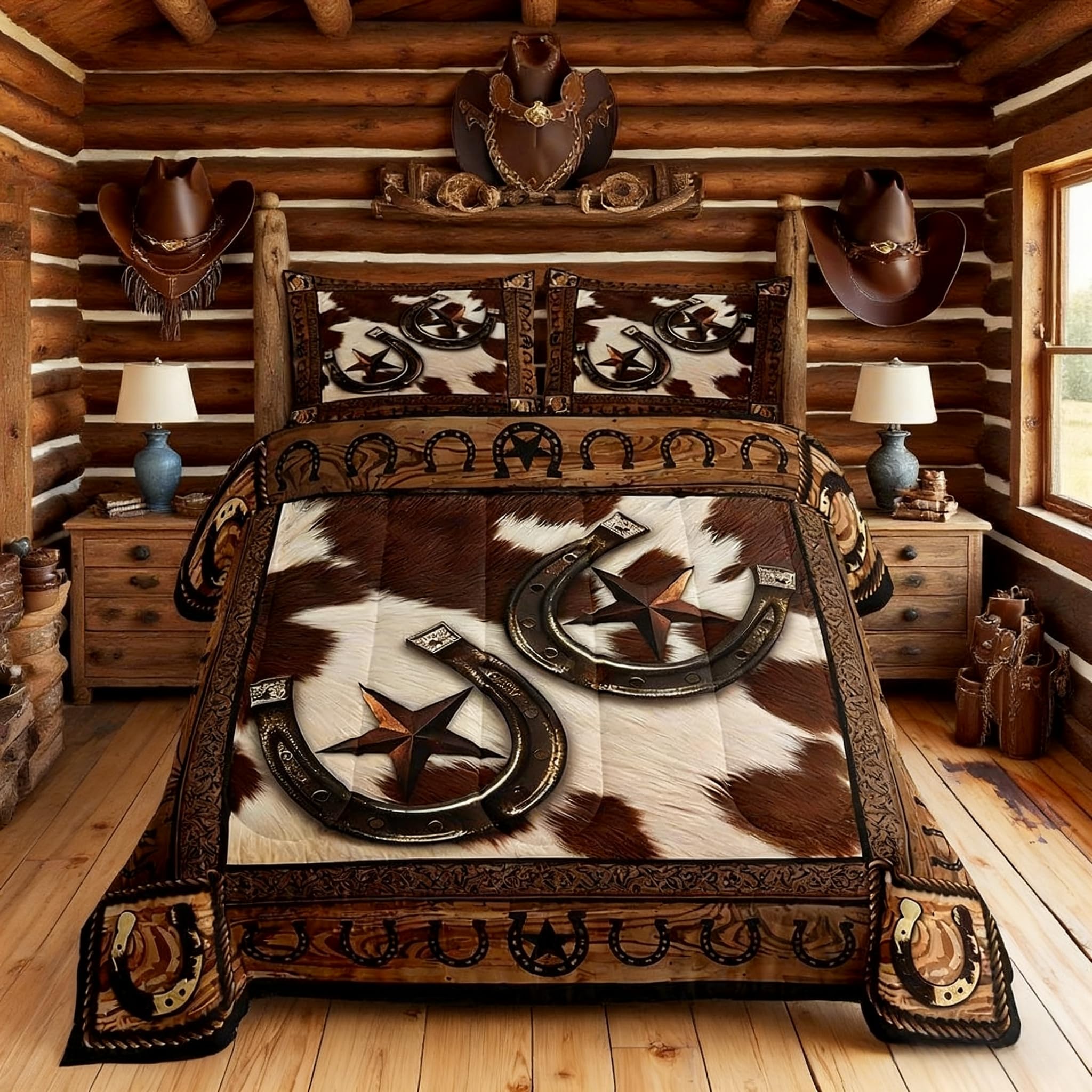 Couette en duvet style cow-boy occidental pour transformer la décoration de chambre d'enfant