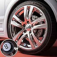 Vista 3 de 4 tapas de vástago de válvula de neumático estilo piscina 8 bolas, cubiertas universales de núcleo de cobre a prueba de polvo para automóviles, SUV