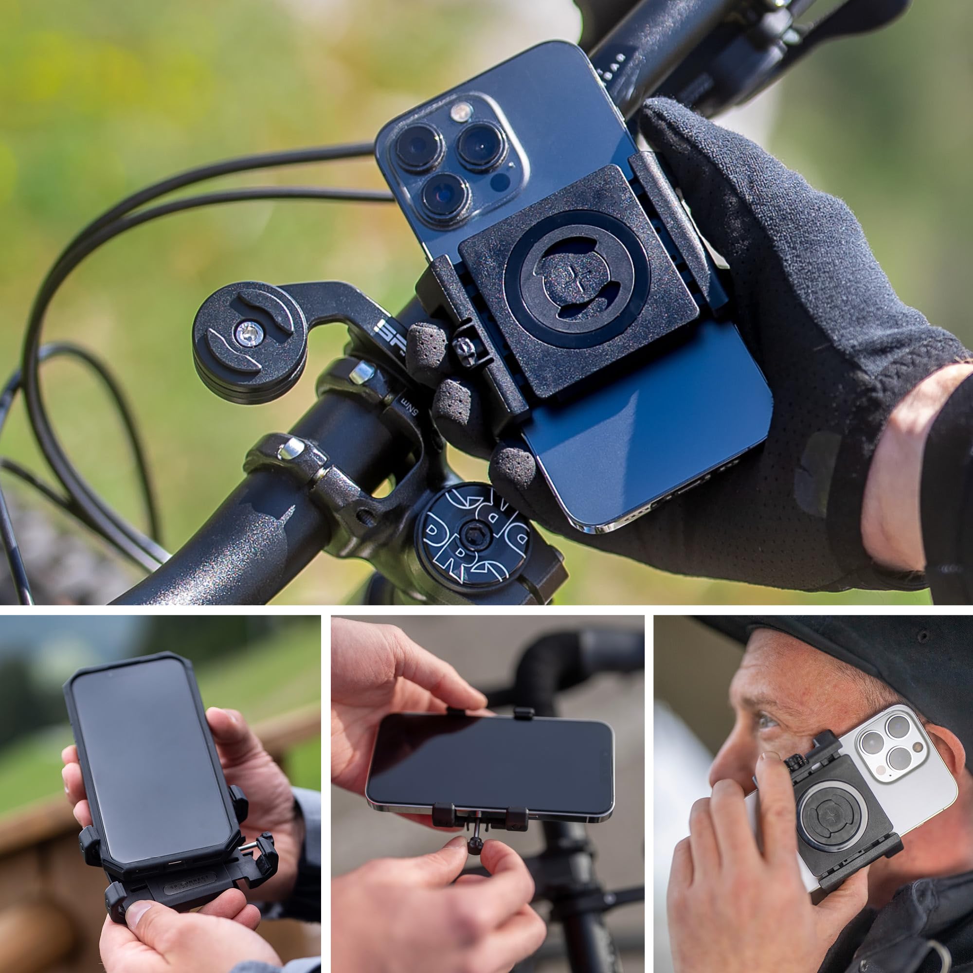 SP CONNECT Mountain Bike Bundle Universal Clamp | SPC+ | handyhalterung Fahrrad | MTB | Mountainbike | handyhalterung Fahrrad Lenker