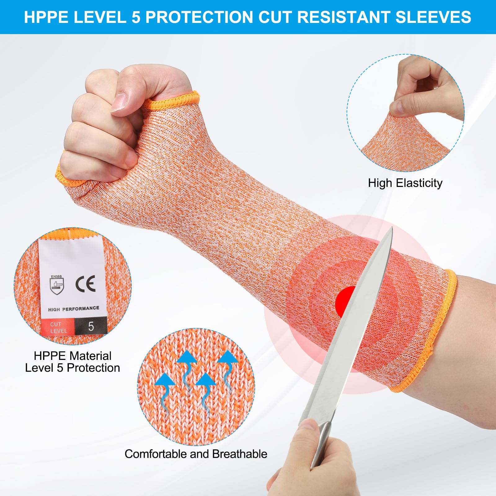PATIKIL 14 Inch Cut Resistant Sleeve - Image 3
