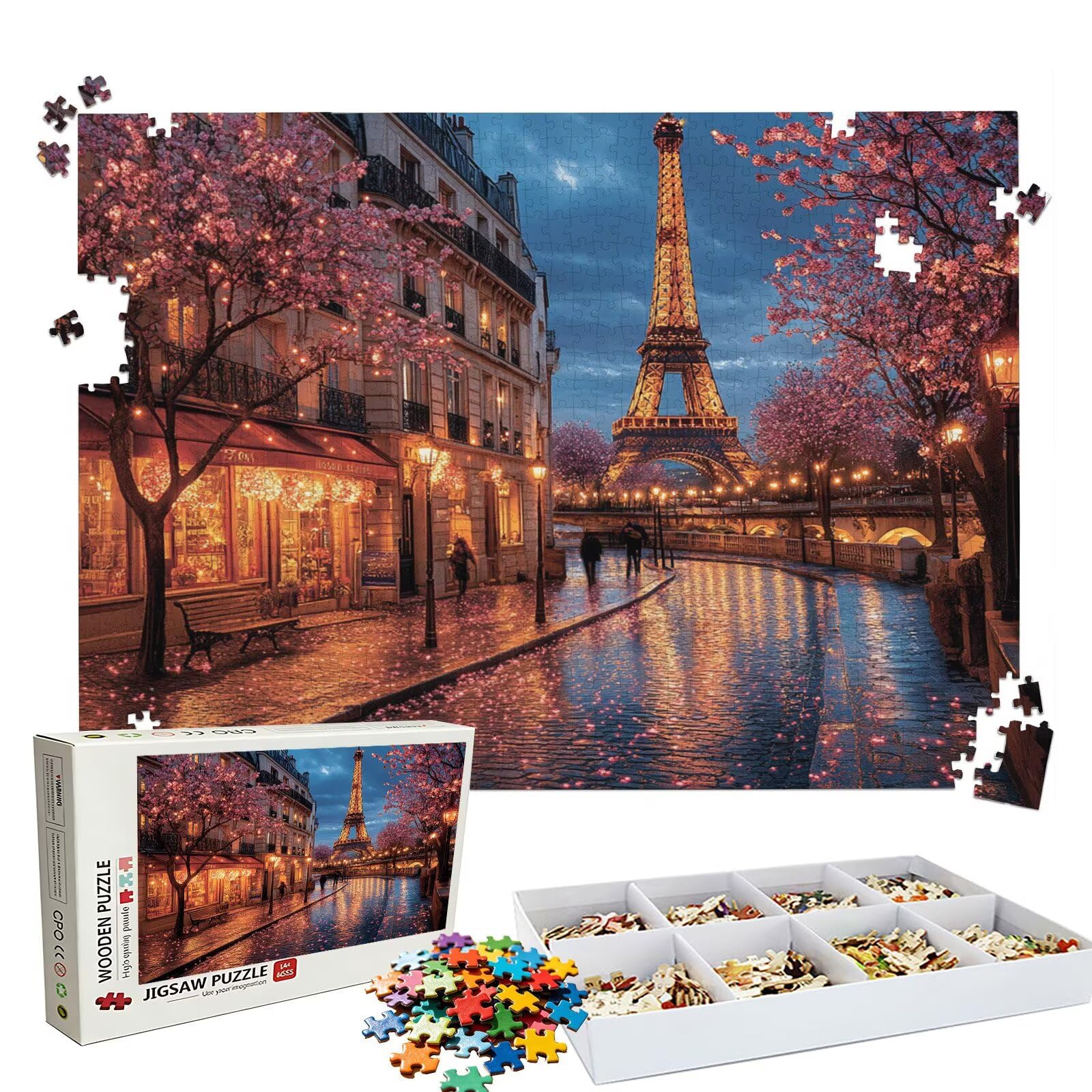Puzzle 4000 Pezzi Parigi strada, Puzzle 4000 Pièces Challenge Impossible, Puzzles 141.5x87.5 cm Taglia Grande Adulti, Giochi Educativo per Famiglie, Regalo Puzzles Classici, Decorazioni Casa W3H-502