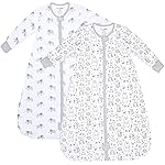 Mama Cheetah Baby Sleep Sack with Sleeves, 0.5 TOG Organic Cotton Wearable Blanket and Two-Way Zipper, Swaddle Transition Long Sleeve Sleeping Bag for Newborn Infant Toddler, 12-18 Months