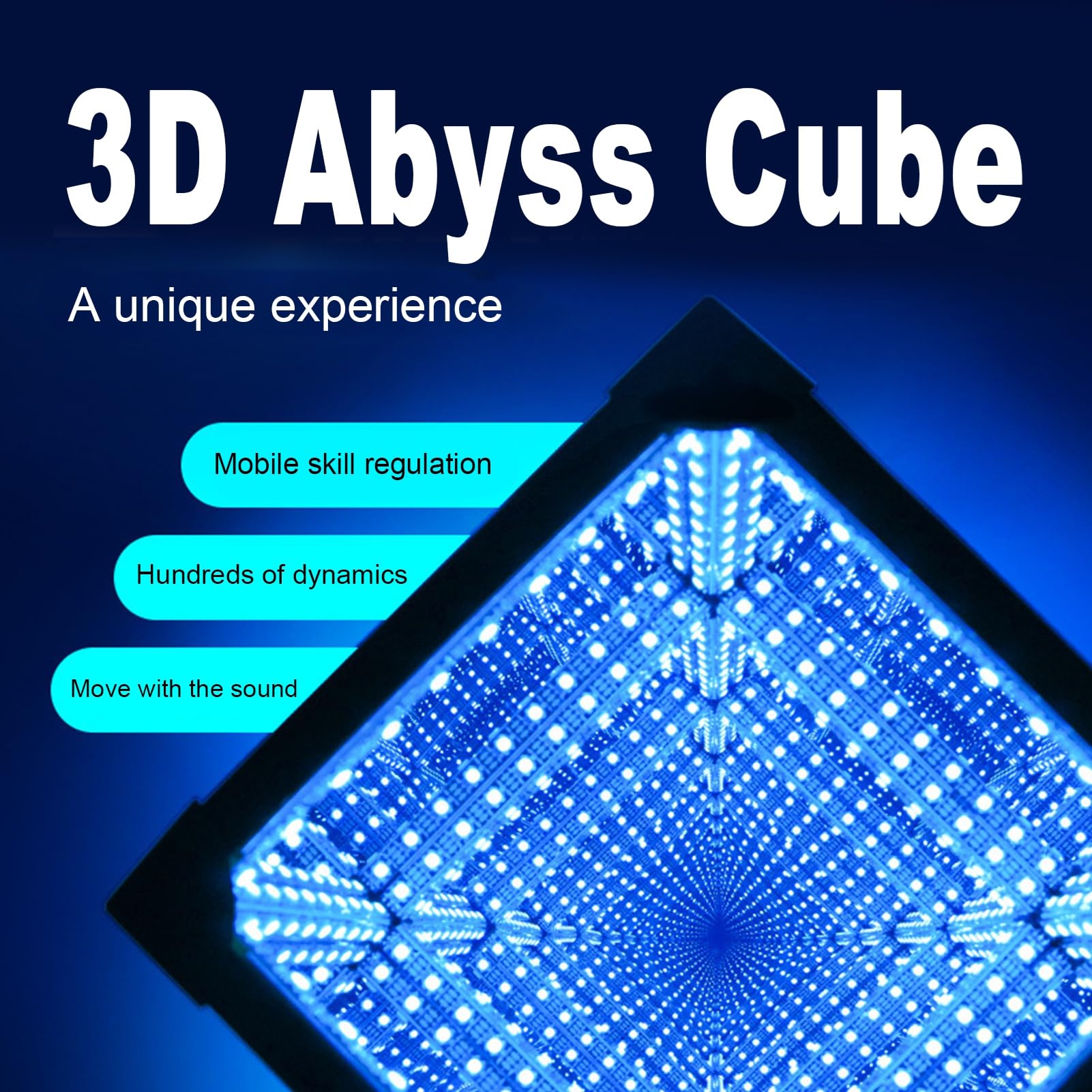 Luocute Lustro LED Cube Light 7,9 Cala, Akrylowe Lustro Infinity z