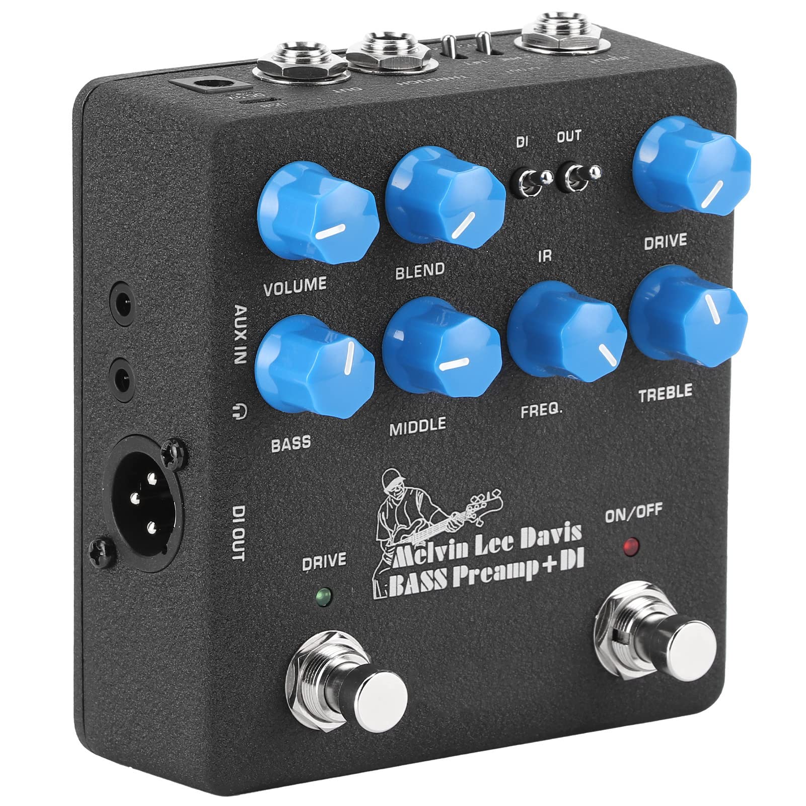 NUX NBP-5 Preamplificatore per Basso Effetto DI Box Pedale Metallico