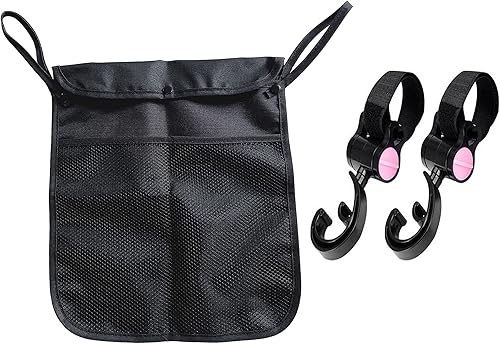 Miniatura 14 de Paquete de 2 cochecitos organizadores de paraguas, lado uno para juguetes y aperitivos, la parte trasera para mamá para guardar llaves, teléfono,