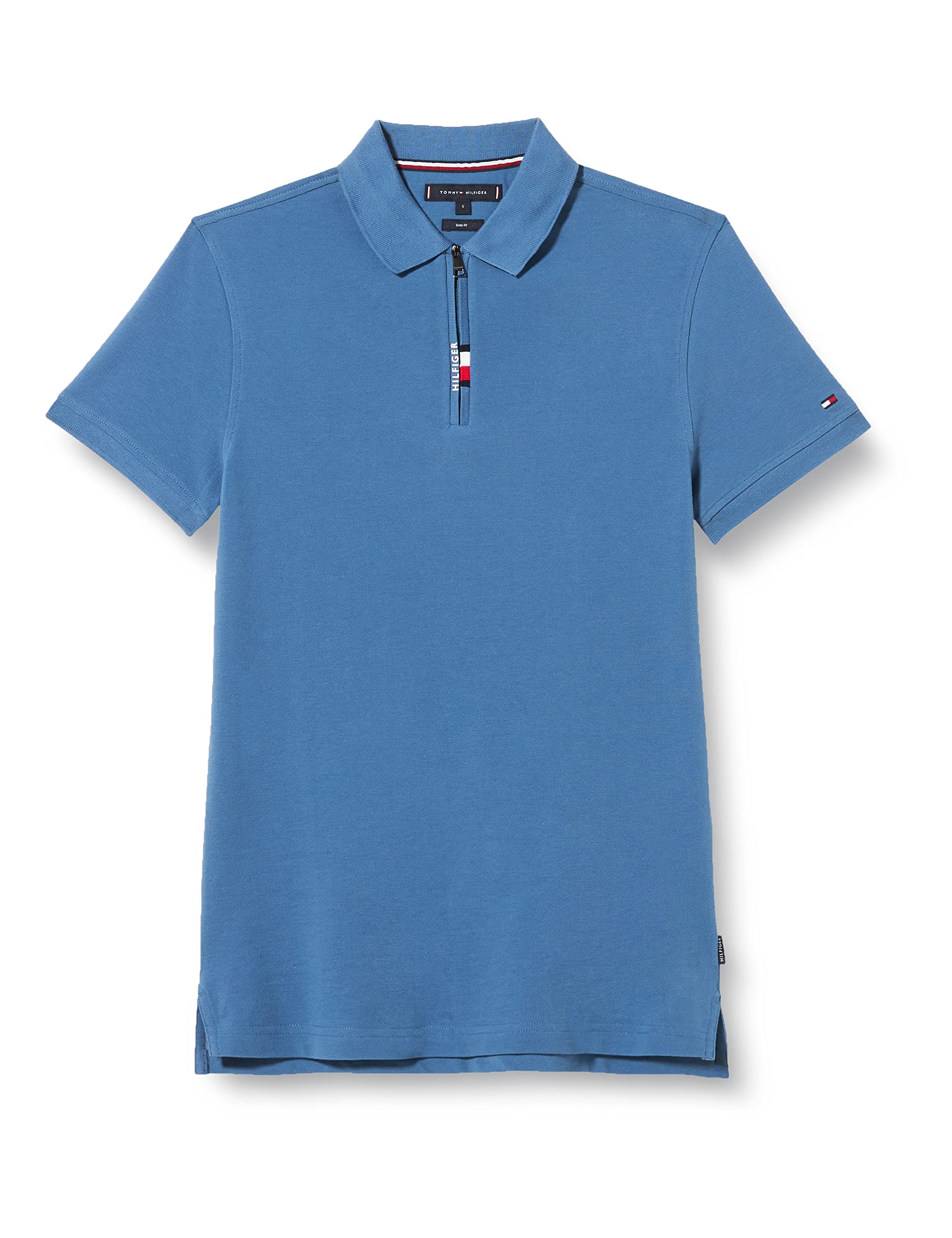 Tommy Hilfiger Polo Global STP con Media Cremallera Polos S/S para Hombre