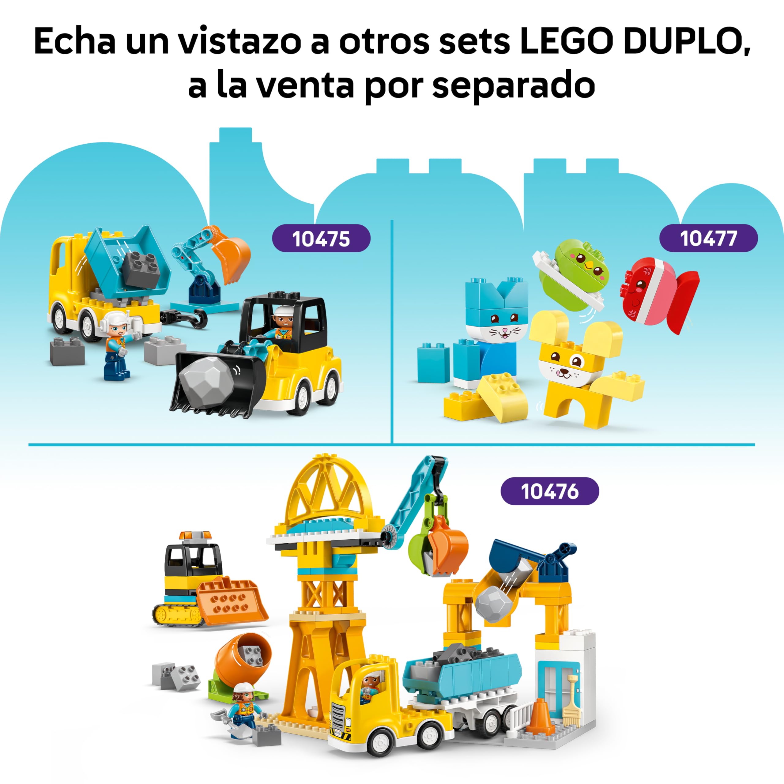 LEGO Duplo Casa Familiar Moderna “3en1” con Figuras - Juego Educativo para la Motricidad Fina - Juguete Montessori Interactivo con Casa de Muñecas - Regalo para Niñas y Niños de 2+ Años - 10470