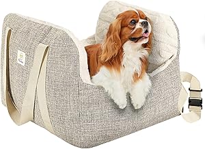 Pawaboo Pet Drive Box Dog Pet Drive Box, Passenger Seat, Washable, Machine Washable, For Outings, Driving, Dogs, Car Bed, Pet Sofa, Pet Carrier, Fluffy, Open, Prevents Driving Interference, Deep