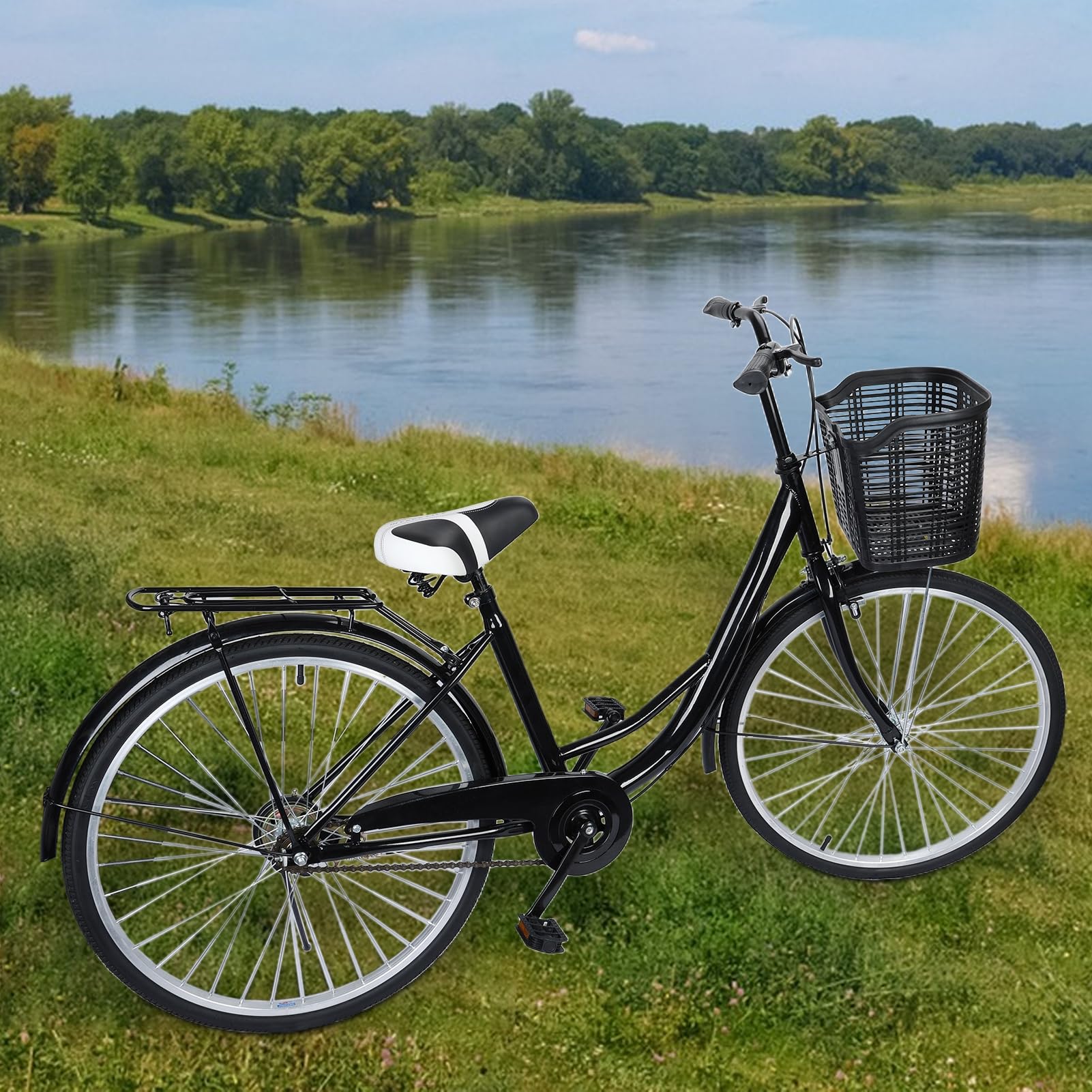Dodo-T　　　　　　　　　　　　　　　　　　URBAN CONCEPT Mitoydoe 26 Inch Adult Cruiser Bicycle, Basket, Steel Frame Urban