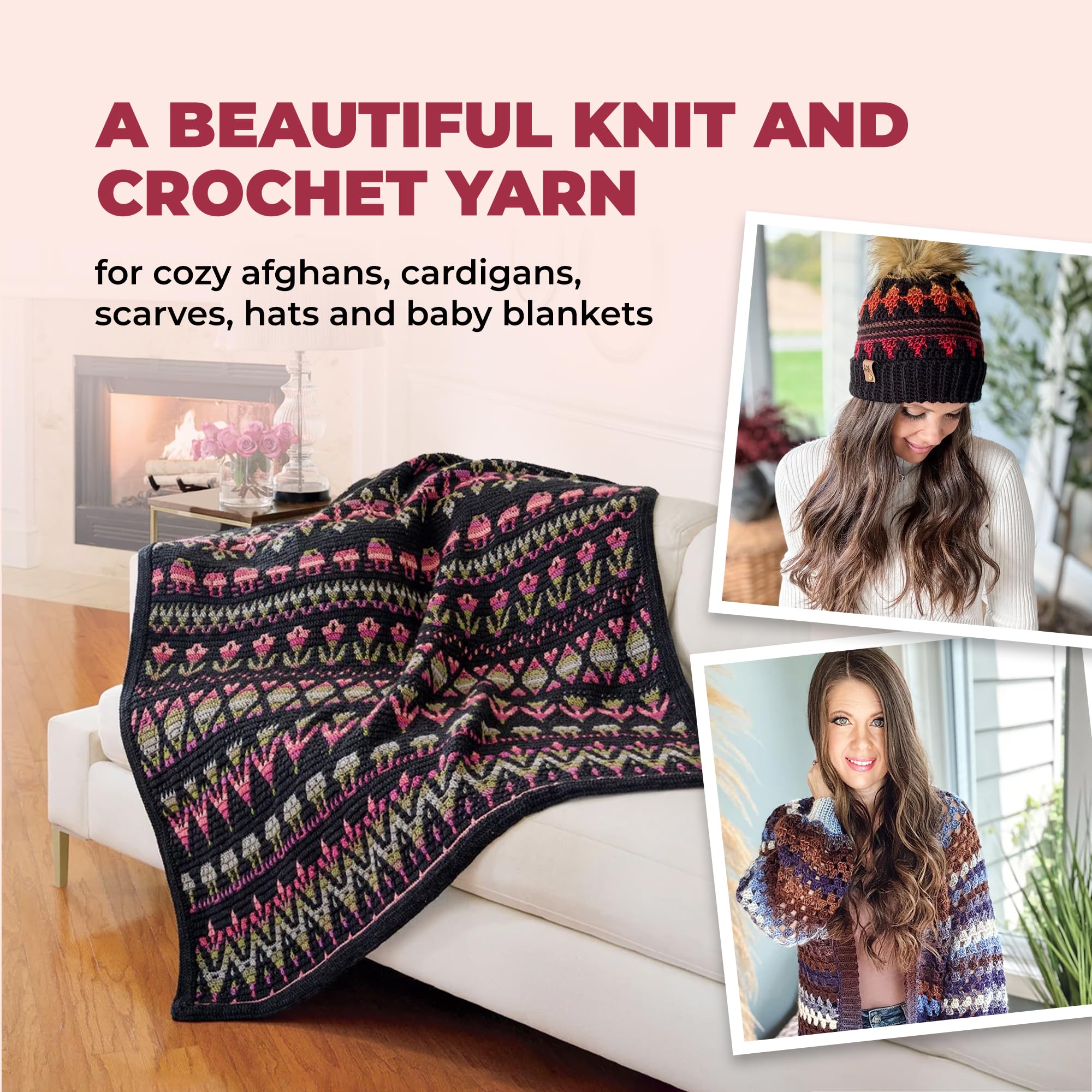 Amazon.com: Mary Maxim Prism DK Yarn, Soft Acrylic Variegated Yarn
