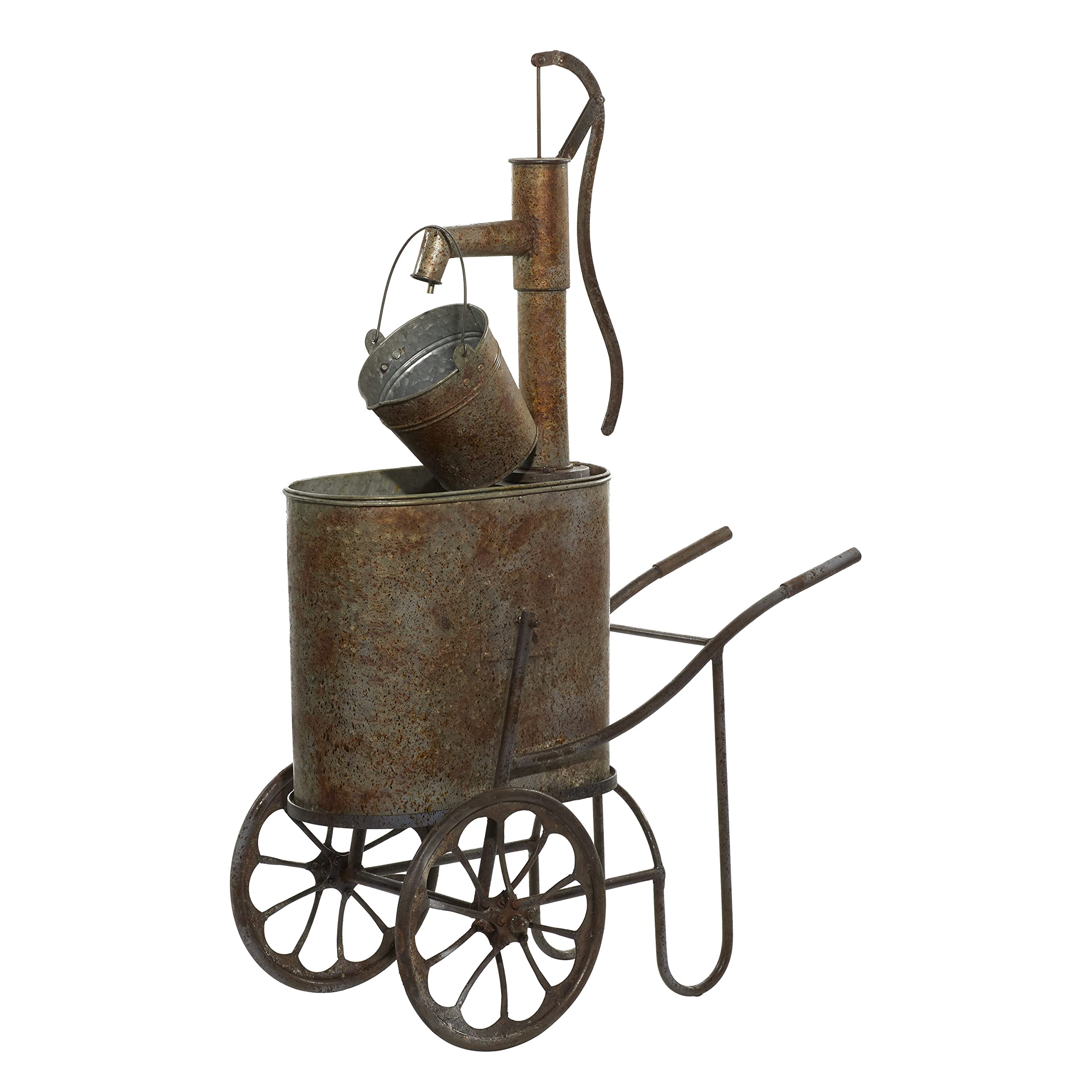 Deco 79 Campana A Vento, In Metallo, Marrone, 12,7 X 12,7 X 88,9