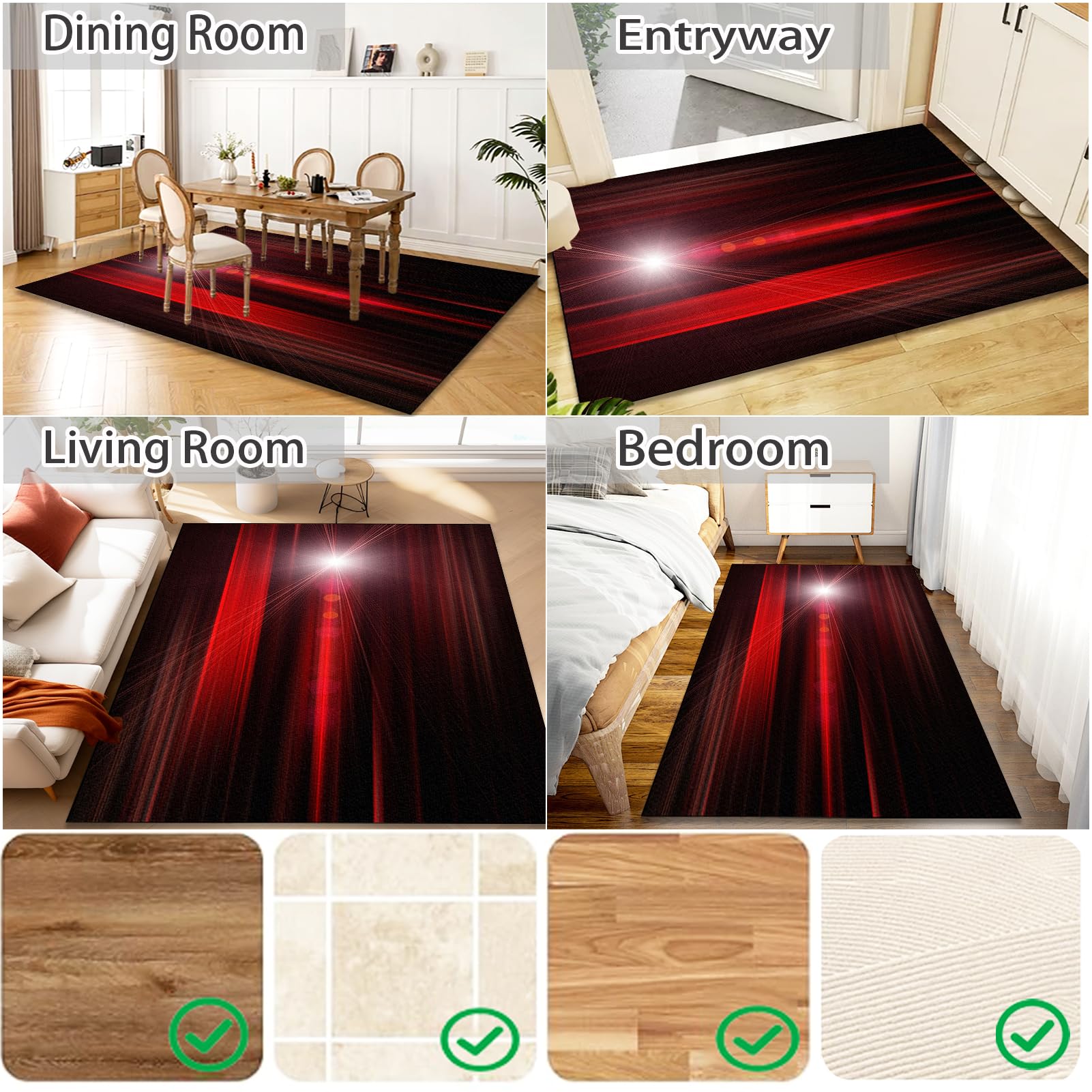 Alfombra Escritorio Suelo Antideslizante Protectora Suelo para Silla de Oficina, Alfombrilla para Silla para Suelos Duros Alfombra Silla Gaming Oficina Protectors Suelo Silla Ruedas 120 x 180 cm